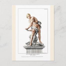 Bernini's David in een gravure van Nicolas Dorigny Briefkaart