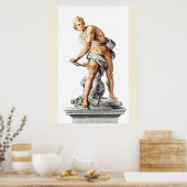 Bernini's David in een gravure van Nicolas Dorigny Poster (Keuken)