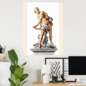 Bernini's David in een gravure van Nicolas Dorigny Poster (Thuiskantoor)