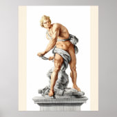 Bernini's David in een gravure van Nicolas Dorigny Poster (Voorkant)