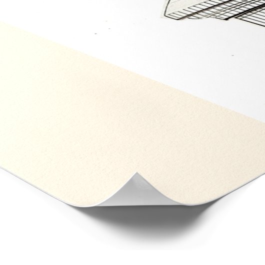 Bernini's David in een gravure van Nicolas Dorigny Poster (Hoek)