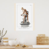 Bernini's David in een gravure van Nicolas Dorigny Poster (Keuken)