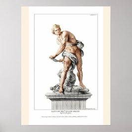 Bernini's David in een gravure van Nicolas Dorigny Poster