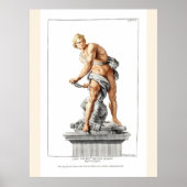 Bernini's David in een gravure van Nicolas Dorigny Poster (Voorkant)