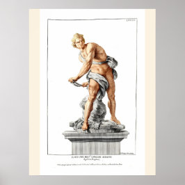 Bernini's David in een gravure van Nicolas Dorigny Poster