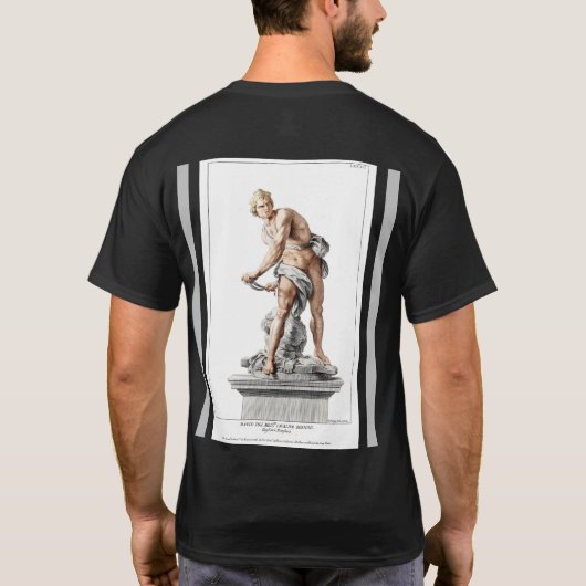 Bernini's David in een gravure van Nicolas Dorigny T-shirt (Achterkant)