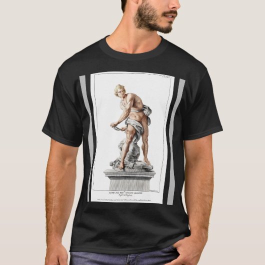 Bernini's David in een gravure van Nicolas Dorigny T-shirt (Voorkant)
