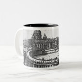 Bernini's oorspronkelijke plan voor het Sint-Peter Tweekleurige Koffiemok (Voorkant links)