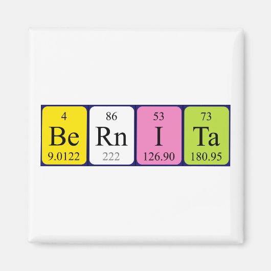 Bernita periodieke table name magnet (Voorkant)