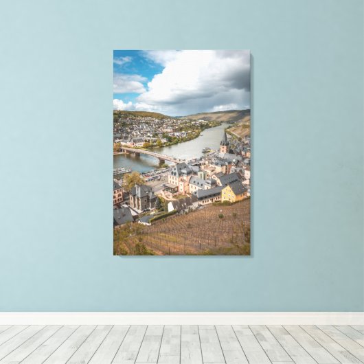Bernkastel-Kues Canvas Afdruk (Insitu (Houten vloer))