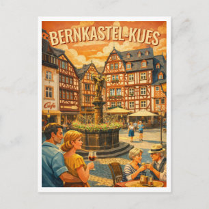Bernkastel-Kues Duitsland Reizen in Oude Stijl Briefkaart