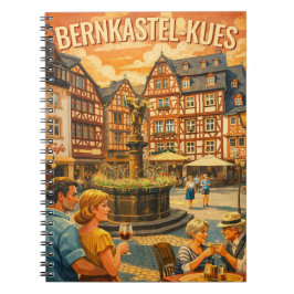 Bernkastel-Kues Germany Vintage Travel Art Notitieboek