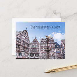 Bernkastel-Kues Historic Facades Germany Souvenir Feestdagenkaart