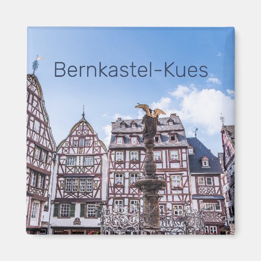 Bernkastel-Kues Historic Facades Germany Souvenir Magneet (Voorkant)