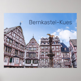 Bernkastel-Kues Historic Facades Germany Souvenir Poster