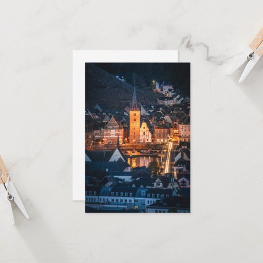 Bernkastel-Kues-Kaart Kaart (Voorkant / Achterkant in situ)