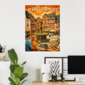 Bernkastel-Kues Reis Kunst Vintage Poster (Thuiskantoor)