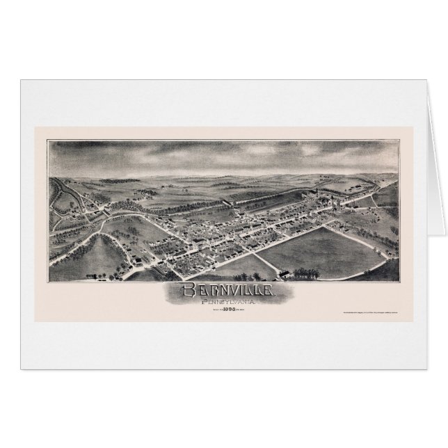 Bernville, PA Panoramic Map - 1898 (Voorkant Horizontaal)