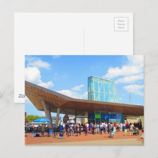 Beroemd Aquarium uitzicht uit Boston vanuit Bus Wi Briefkaart (Voorkant / Achterkant)