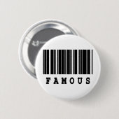 beroemd barcode ontwerp ronde button 5,7 cm (Voorkant /achterkant)