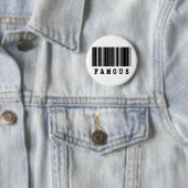 beroemd barcode ontwerp ronde button 5,7 cm (In situ)