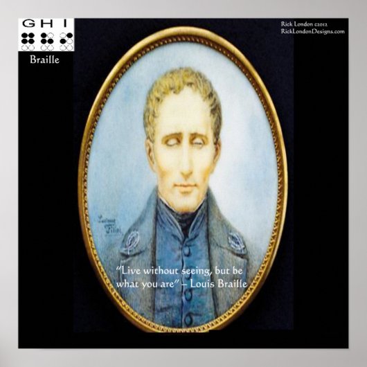 Beroemd citaat van Louis Braille Poster (Voorkant)