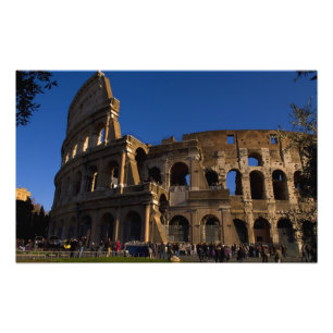 Beroemd Colosseum in Rome Italië Landmark Foto Afdruk