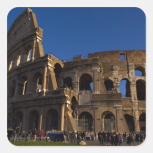 Beroemd Colosseum in Rome Italië Landmark Vierkante Sticker