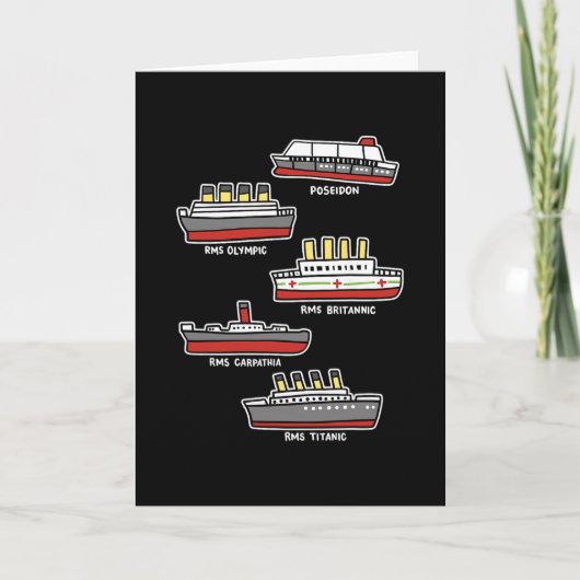 Beroemd cruiseschip Rms Titanic Britanic Poseidon Kaart (Voorkant)