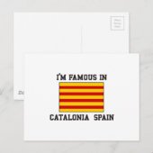 beroemd in Catalonië, Spanje Briefkaart (Voorkant / Achterkant)