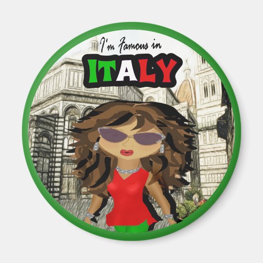 Beroemd in Italië Diva Magneet (Voorkant)