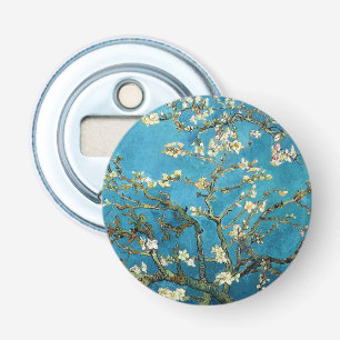 Beroemd kunstwerk, Bloeiende amandelboom. Van Gogh Button Flesopener