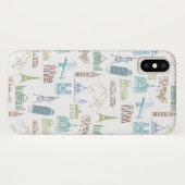 beroemd Landmarks Pattern Case-Mate iPhone Case (Achterkant (horizontaal))