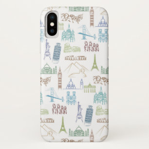 beroemd Landmarks Pattern Case-Mate iPhone Case