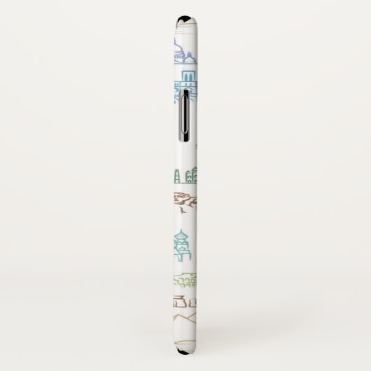 beroemd Landmarks Pattern Case-Mate iPhone Case (Achterkant / rechts)