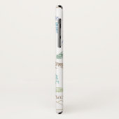 beroemd Landmarks Pattern Case-Mate iPhone Case (Achterkant/links)