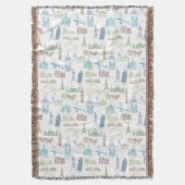 beroemd Landmarks Pattern Deken (Voorkant Verticaal)