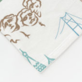 beroemd Landmarks Pattern Fleece Deken (Hoek)