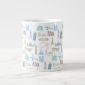 beroemd Landmarks Pattern Grote Koffiekop (Voorkant)