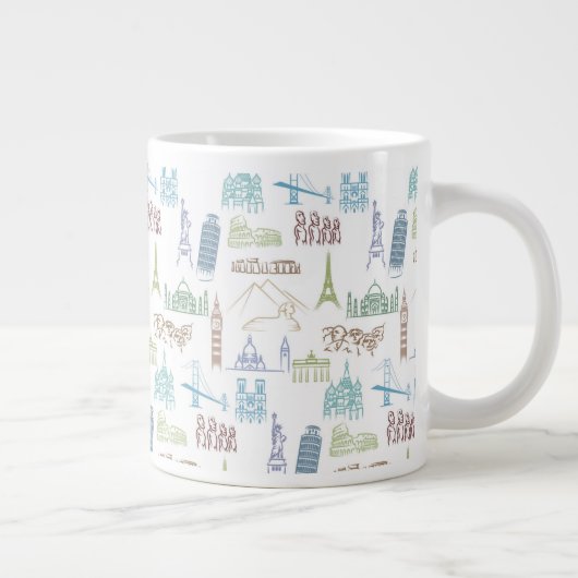 beroemd Landmarks Pattern Grote Koffiekop (Rechts)