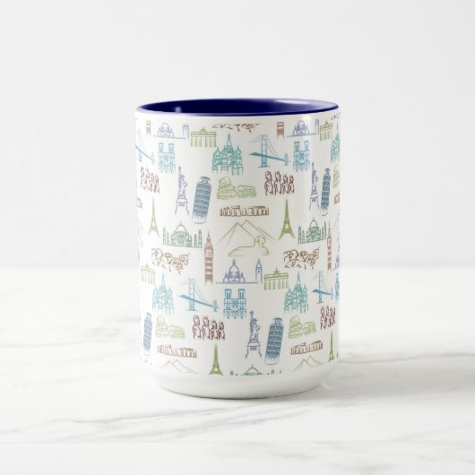 beroemd Landmarks Pattern Mok (Midden)