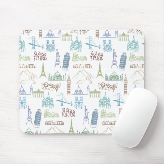 beroemd Landmarks Pattern Muismat (Met muis)