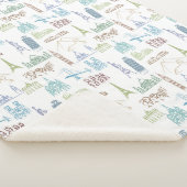 beroemd Landmarks Pattern Sherpa Deken (3/4)