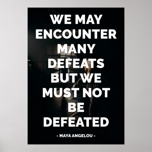 Beroemd Motivatie en Inspirerend citaat Poster (Voorkant)