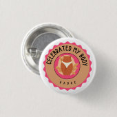 beroemd op mijn lichaamspasje ronde button 3,2 cm (Voorkant /achterkant)