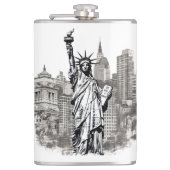 Beroemd oriëntatiepunt ontwerp heupfles (Voorkant)