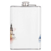 Beroemd oriëntatiepunt ontwerp heupfles (Achterkant)