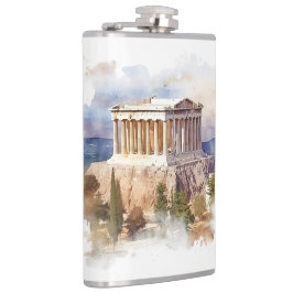 Beroemd oriëntatiepunt ontwerp heupfles