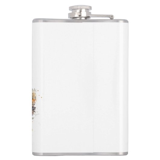 Beroemd oriëntatiepunt ontwerp heupfles (Achterkant)