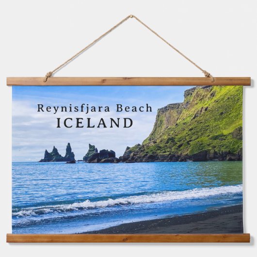 Beroemd pittoresk strand Reynisfjara IJsland Hangend Wandkleed (Voorkant)